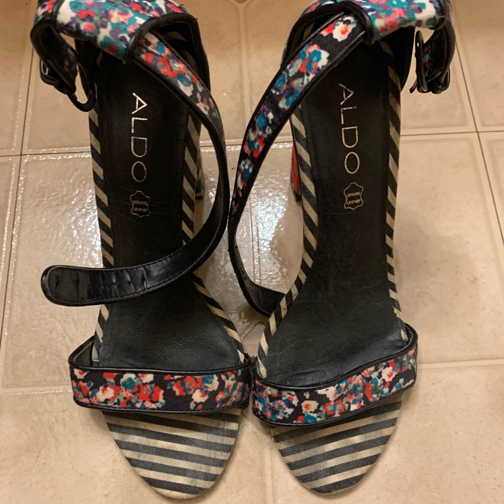 ALDO Floral Print Heels, Size 7